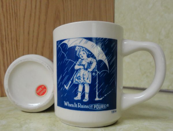 MORTON SALT 4 cup Anniversary Set Advertising Premium 1960 s Made in Japan Online now