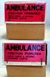 Nice AMBULANCE, Vintage Tin Litho Toy Car, Friction Powered, Siren & Moving Lights, Mint in box For Sale