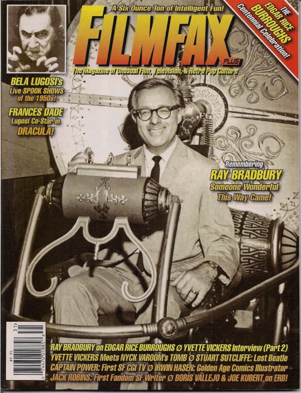 FILMFAX 131,Ray Bradbury,Martian Chronicles,Edgar Rice Burroughs,BEATLEmania!Stuart Sutcliffe,Boris Vallejo,Joe Kubert,Tarzan,Dracula,Wonder Woman,Yvette Vickers Discount