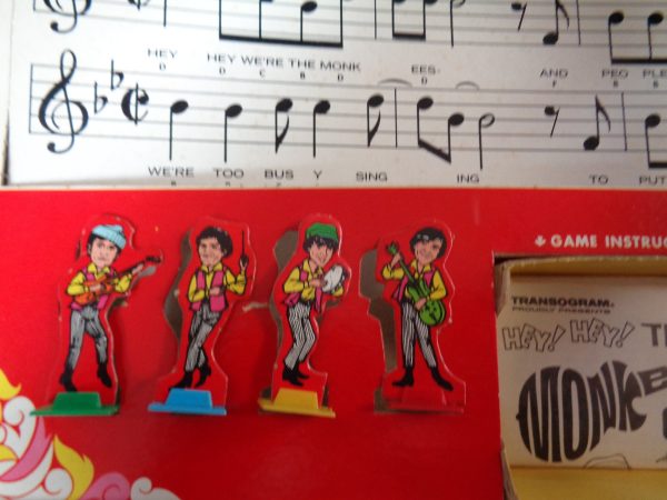 MONKEES, 1967,Beautiful Transogram Board Game,Sixties Toy,Bubble-Gum Music,Teeny Bopper,Micky Dolenz,Michael Nesmith,Davy Jones,Peter Tork For Sale