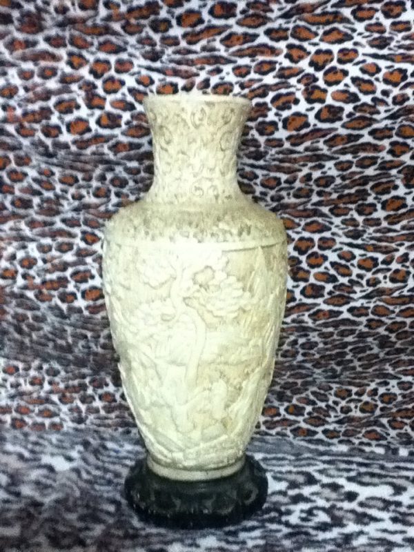 40 s   50 s Asian motif plaster white Kitsch Vase Online Hot Sale