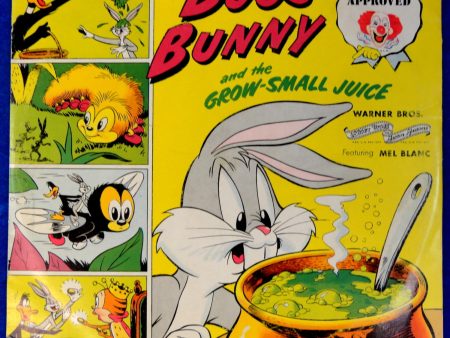 BUGS BUNNY and the Grow Small Juice Mel Blanc Looney Tunes Merrie Melody Bozo the Clown Approved Childrens Kids 78 RPM Capitol Records on Sale