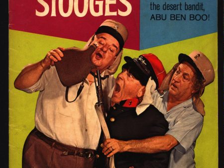 THREE STOOGES #27 Gold Key Comics TV Comedy #10005-603 Moe Howard, Larry Fine, Curly Joe, slapstick French Foreign Legion parody Discount