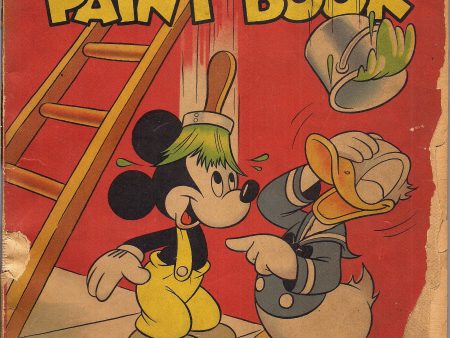 WALT DISNEYs PAINT BOOK, Whitman Books 1944, Vintage Disneyana, coloring Book, Donald Duck, Mickey Mouse Fashion