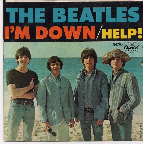 BEATLEmania! 7  Picture Sleeve, BEATLES MOVIE SOUNDTRACK, HELP,I m Down,John Lennon,Paul McCartney,George Harrison,Ringo Starr,British Invasion Cheap