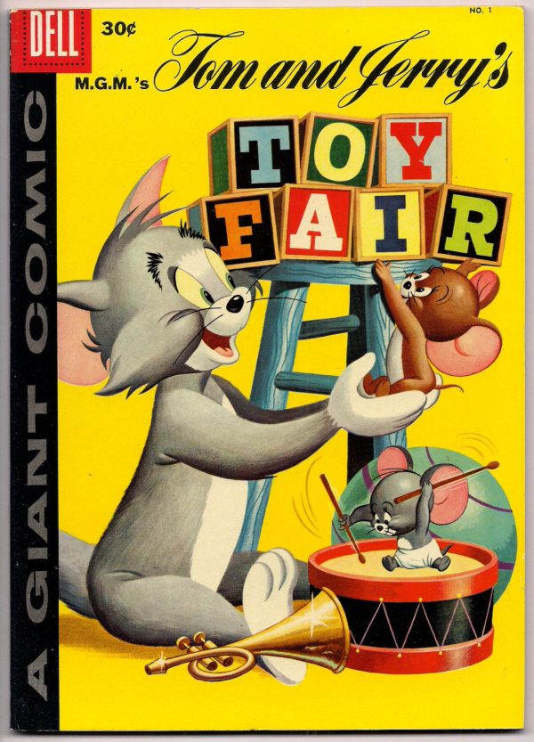 TOM and JERRY Toy Fair #1 1958 Dell Comics Hanna Barbera MGM Cartoons Tex Avery Droopy Mouse Musketeers Barney Bear Big Spike & Little Tyke For Cheap