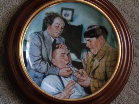 THREE STOOGES, Yanks for the Memories, Curly, Moe Howard, Larry Fine, Franklin Mint, Collectors Plate LD 1860 Hot on Sale