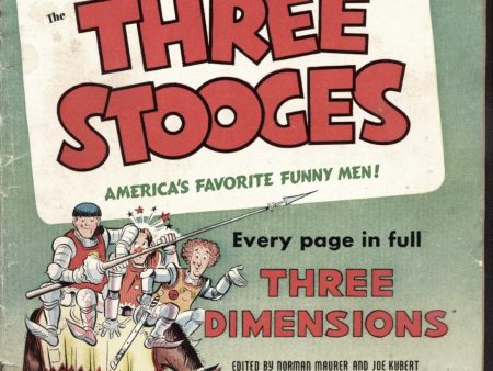 THREE STOOGES 3D #2, Three Dimension Comic,s October 1953, St. John, Joe Kubert, Norman Maurer, Moe Larry & Curly Howard Sale