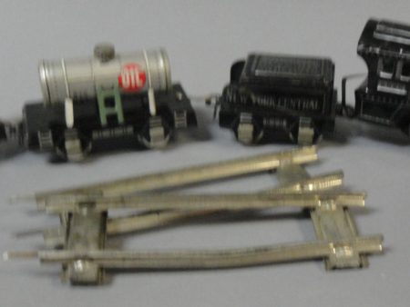 Made in Japan Early 1960s HAJI Tin Litho battery operated NEW YORK Central Train set Fashion