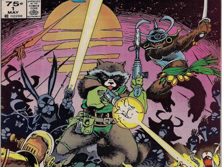 Marvel Comics,ROCKET RACCOON 1 of 4,Mike Mignola,Newsstand UPC Cover,1985,Guardians of the Galaxy,Marvel Cinematic Universe Fashion