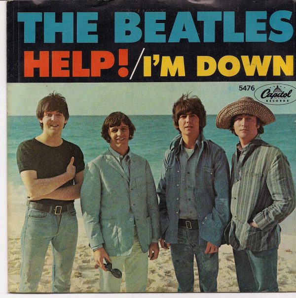 BEATLEmania! 7  Picture Sleeve, BEATLES MOVIE SOUNDTRACK, HELP,I m Down,John Lennon,Paul McCartney,George Harrison,Ringo Starr,British Invasion Cheap