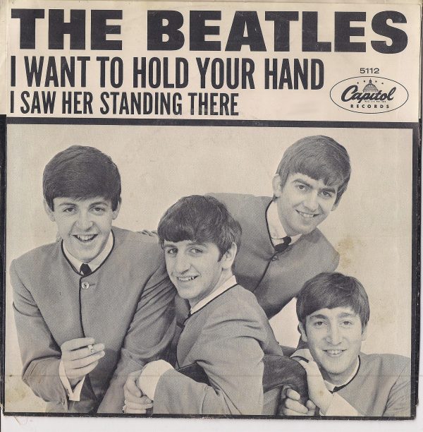 BEATLEmania! 7  Picture Sleeve, I Want To Hold Your Hand, I Saw Her Standing There, John Lennon,Paul McCartney,George Harrison,Ringo Starr Online Hot Sale