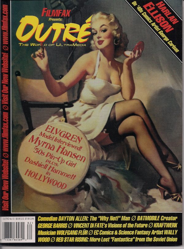 Outré 13, 1950s Pin Up Queen,Myrna Hansen,Elvgren pinup model,Harlan Ellison,Comics Artist George Carlson,Dashiell Hammett,George Barris Batmobile Cheap