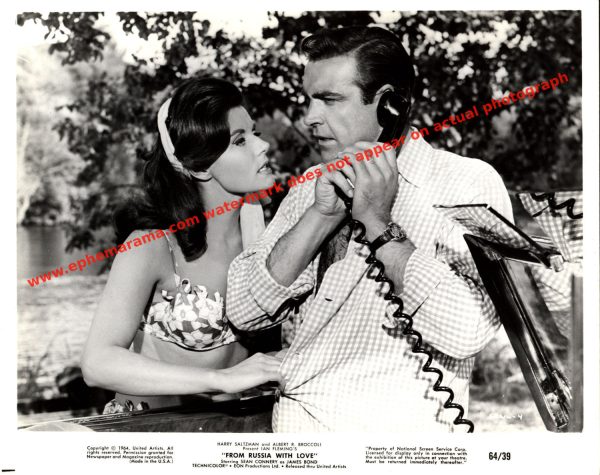 Original 1964 JAMES BOND From Russia With Love 8 X 10 United Artists Movie Still Sean Connery Eunice Gayson F R W L 4 For Discount