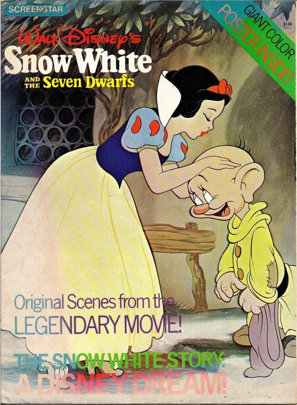 Walt Disney s SNOW WHITE and the SEVEN DWARFS, 1975 Vintage Poster book magazine For Discount