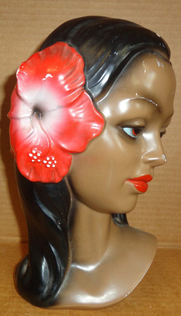 40 s 50 s Vintage Hawaiian porcelain Hula Girl Head For Discount