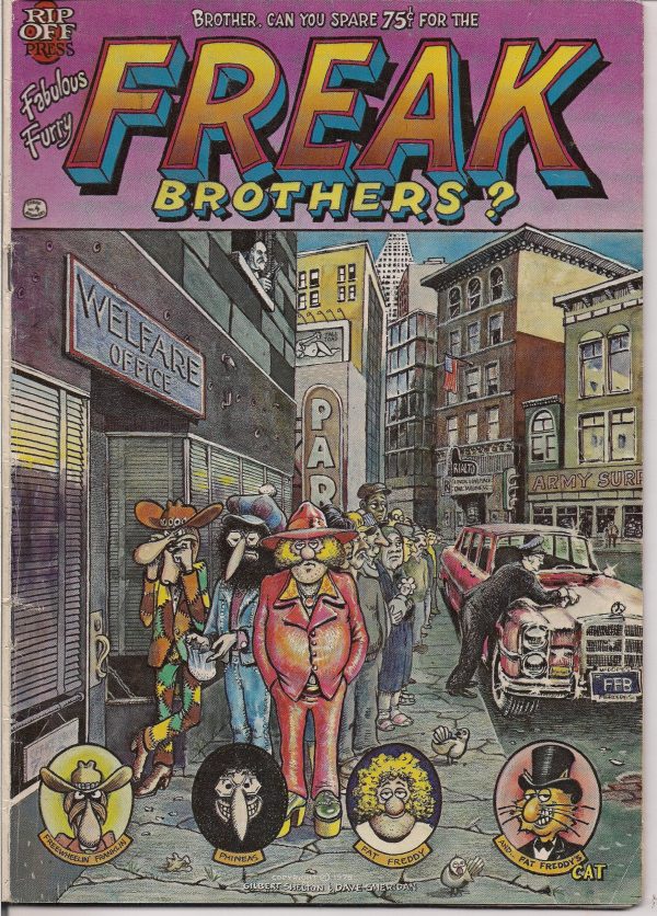 Fabulous Furry FREAK BROTHERS, #4 1st, Gilbert Shelton, Fat Freddy s Cat,Dave Sheridan,Underground Comics Sale