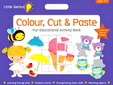 Little Genius Activity Pad Colour, Cut & Paste Cheap