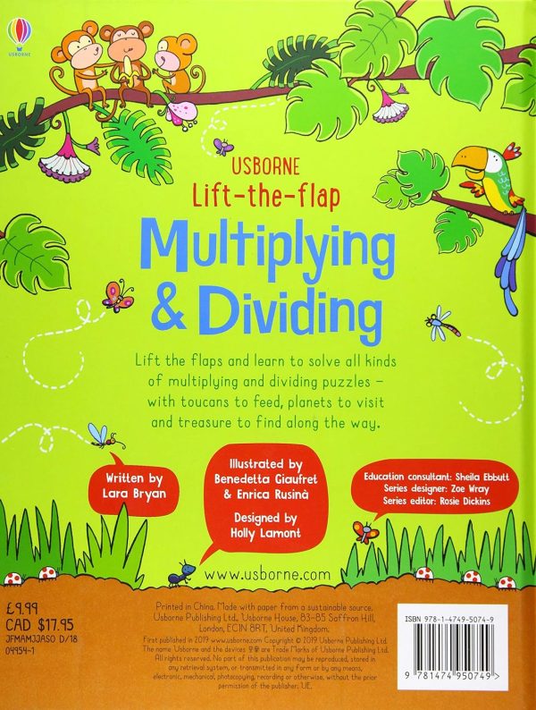 Usborne Lift the Flap Multiplying and Dividing Supply