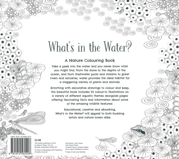 What s In The Water : Your Own Nature Colouring Book Discount