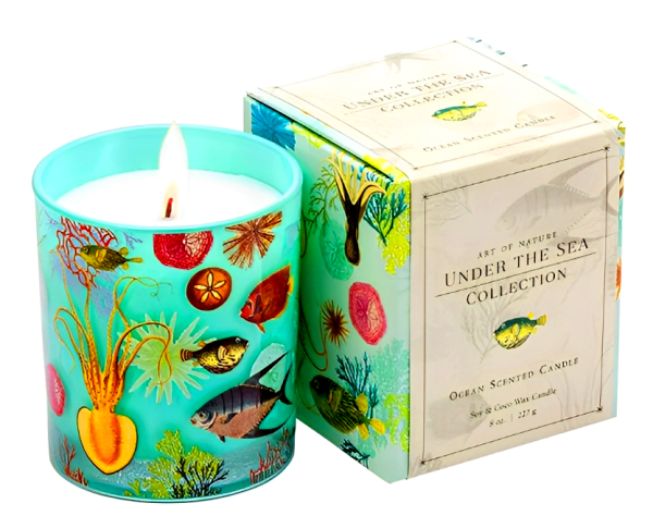 Art of Nature: Under the Sea Scented Glass Candle on Sale