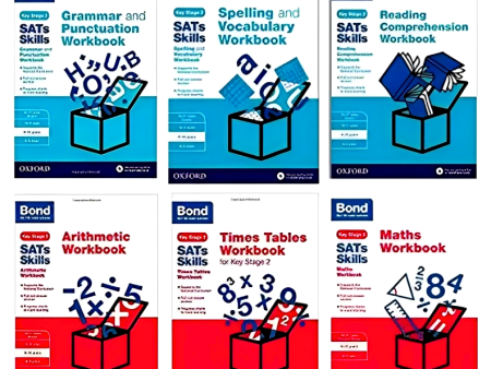 Bond SATs Skills 9-10 years Year 5, 6 book collection set Maths & English Hot on Sale