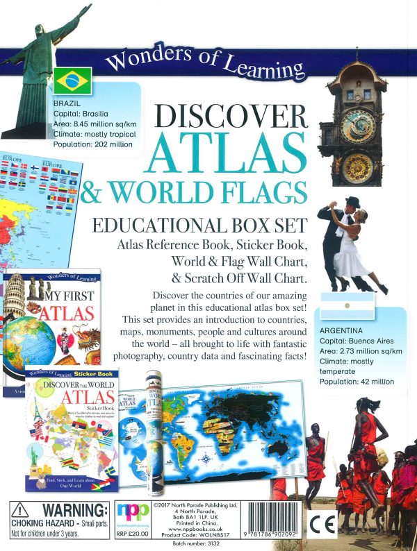 Wonders of Learning Box Set - Discover Atlas & World Flags (Educational Box Set) For Discount